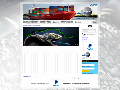 sinsenimport.com snapshot