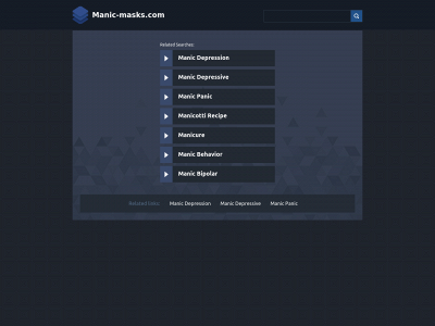 manic-masks.com snapshot