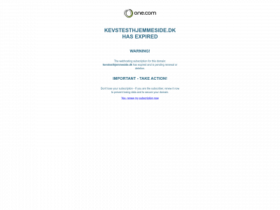 kevstesthjemmeside.dk snapshot