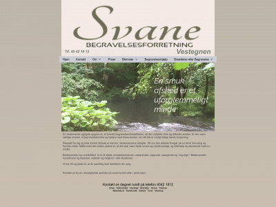 svanebegravelsesforretning.dk snapshot