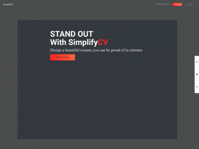 simplifycv.com snapshot
