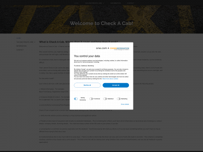 checkacab.co.uk snapshot