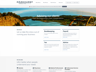 parkhurstassociatescpa.com snapshot