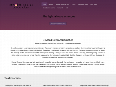 devoteddawnacupuncture.com snapshot