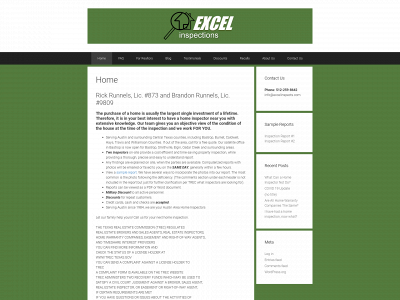 excelinspects.com snapshot