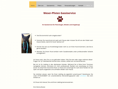 weserpfoten.de snapshot