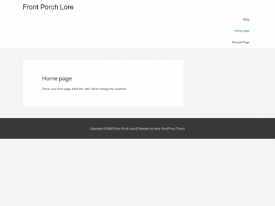 frontporchlore.com snapshot