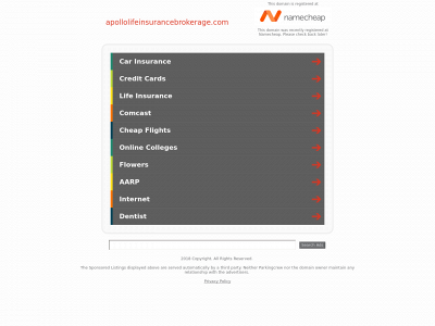apollolifeinsurancebrokerage.com snapshot