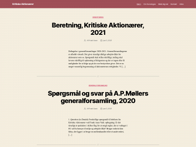 kritiskeaktier.dk snapshot