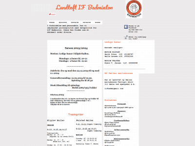 lundtoftbadminton.dk snapshot