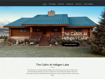 hebgenlakecabin.com snapshot