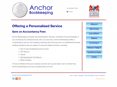 anchor-bookkeeping.co.uk snapshot