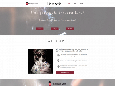 harlequin-tarot.com snapshot
