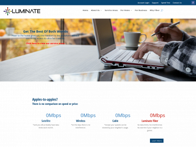 luminatebroadband.com snapshot