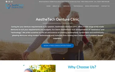 aesthetechdentureclinic.co.nz snapshot