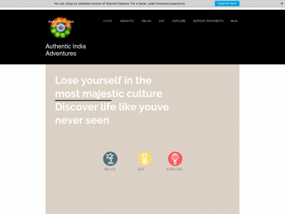 authenticindiaadventures.com snapshot