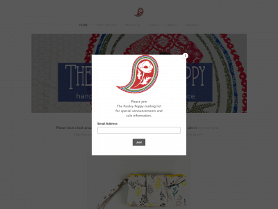 www.thepaisleypoppystore.com snapshot