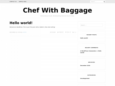 chefwithbaggage.com snapshot