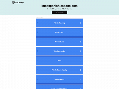 inmaspanishlessons.com snapshot