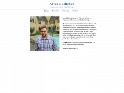 arturdoshchyn.com snapshot