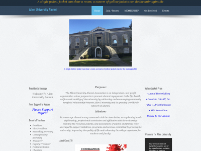 allenuniversityalumni.org snapshot