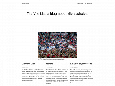 thevilelist.com snapshot