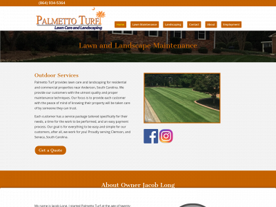 palmettoturf.com snapshot