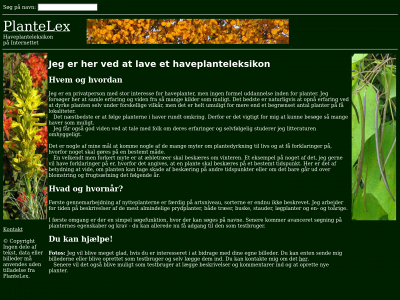 plantelex.dk snapshot