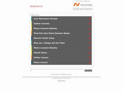 tastylicks.co snapshot