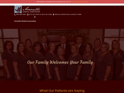 amarillodentalassociates.com snapshot