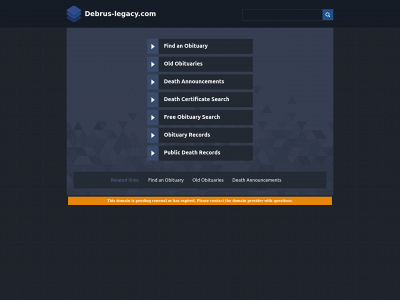 debrus-legacy.com snapshot