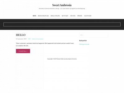 sweetambrosia.se snapshot