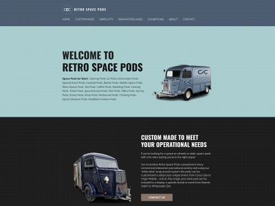 retrospacepods.co.uk snapshot