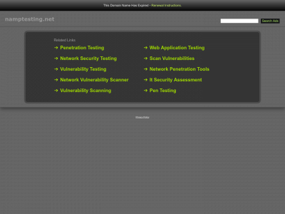 namptesting.net snapshot