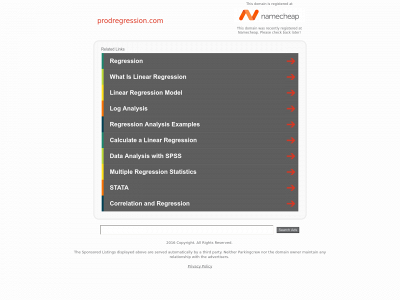 prodregression.com snapshot