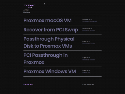 toricorn.tech snapshot