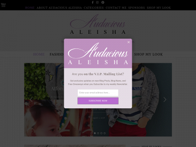 audaciousaleisha.com snapshot