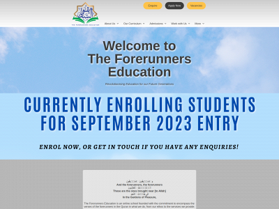 theforerunnerseducation.com snapshot