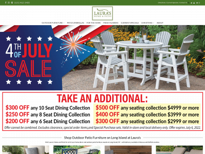laurashomeandpatio.com snapshot