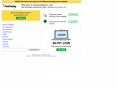 skyeyesoftware.com snapshot