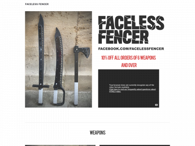 www.facelessfencer.com snapshot