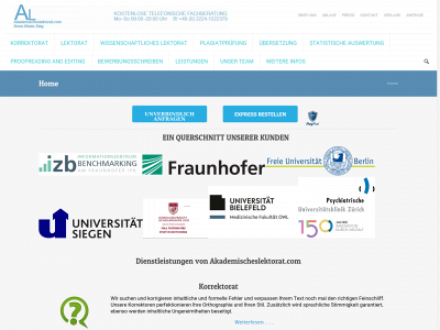 akademischeslektorat.com snapshot