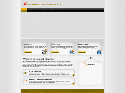 comfortelevators.com snapshot