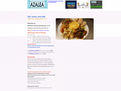 azalearestaurant.co.uk snapshot