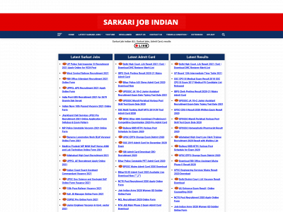 sarkarijobindian.com snapshot
