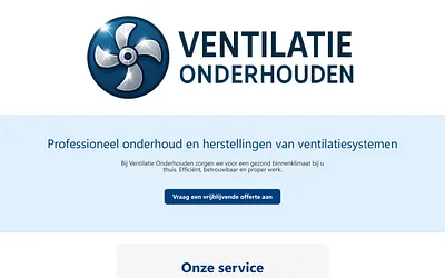 ventilatieonderhouden.be snapshot