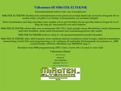 mirotek.se snapshot