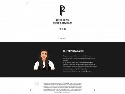 priyafaith.com snapshot