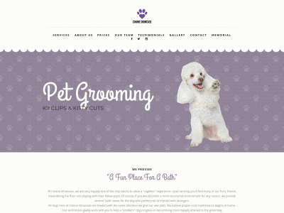 thecanineshowcase.com snapshot