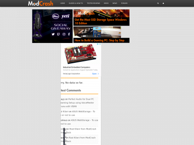 modcrash.com snapshot